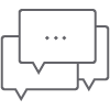 an icon of speech bubbles