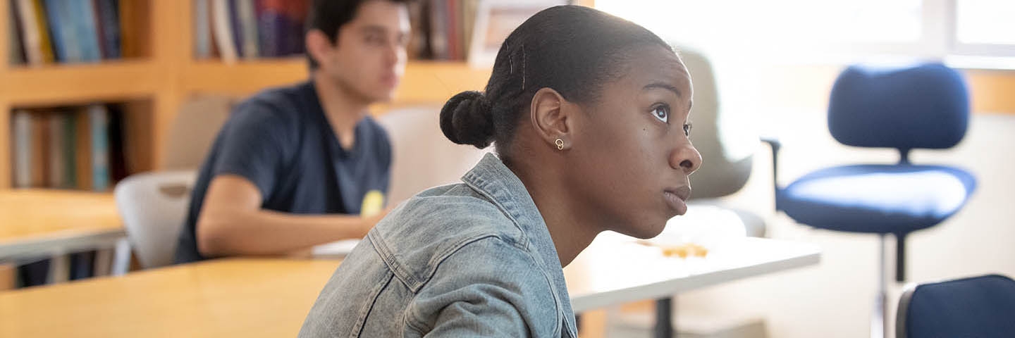 Student in a physics class