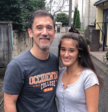 Allen Fukada and his daughter Ally '24